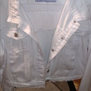 Custom Fashionista White Denim Jacket